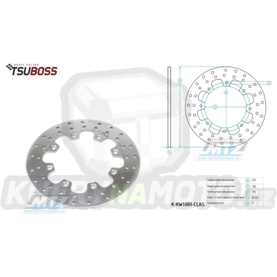 Kotouč brzdový (210/110/8D) - Kawasaki KMX125 / 86-03