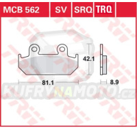 Brzdové destičky TRW MCB562SRQ HONDA CMX 450 86-89, CBR 600 87-94, XRV 750 AFRICA TWIN 90-92 a další  – akce