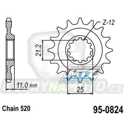 Kolečko MTZ 15 zubů-95-0824-15- výprodej JTF 824-15