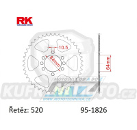 Rozeta ocelová (převodník) 1826-41zubů RK - Kawasaki KSF400 + Suzuki LT160E Quadrunner + LTF160 + LT230 + LT250R Quadracer + LTZ400 Quadsport + RV200 Van Van + T20 Super Six