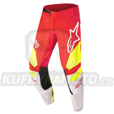 kalhoty RACER FACTORY, ALPINESTARS, dětské (červená fluo/bílá/žlutá fluo)