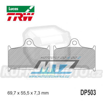 Destičky brzdové DP503-LU TRW Lucas MCB690 - směs Allround