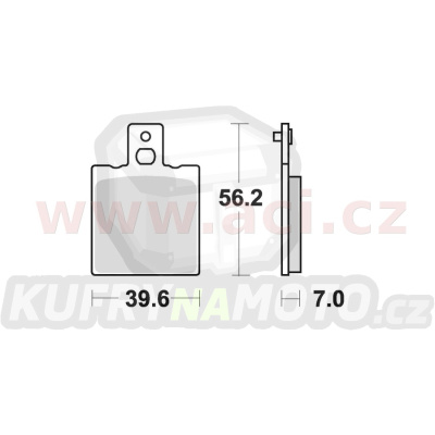 brzdové destičky, BRAKING (semi-metalická směs SM1) 2 ks v balení