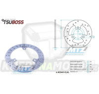 Kotouč brzdový (220/105/3D) - Honda X8RS50 / 98-04+X8RX50 / 98-04