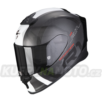 Moto přilba SCORPION EXO-R1 CARBON AIR MG matná černo/bílá