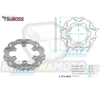 Kotouč brzdový (230/104/6D) zubatý desing - Husqvarna 401Svartpilen + 401Vitpilen + KTM Duke125 / 11-17+RC125 / 14 +Duke200 / 12-17 + RC200 / 14-17 + Duke250 / 17- + Duke390 / 13- + RC390 / 14-