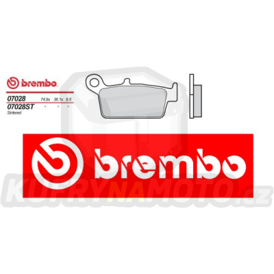 Brzdové destičky Brembo KYMCO COBRA CROSS 50 r.v. Od 99 - 00 směs Originál Přední