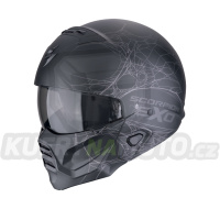 Moto přilba SCORPION EXO-COMBAT II SpiderWeb matná černo/stříbrná