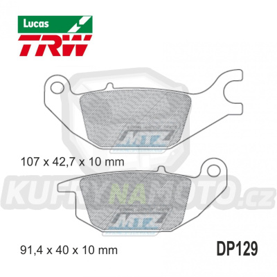 Destičky brzdové DP129-LU TRW Lucas MCB738 - směs Allround