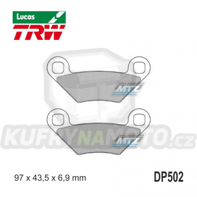 Destičky brzdové DP502-LUSI TRW Lucas MCB855SI - směs Sinter Offroad