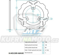 Kotouč brzdový (220/88/3D) - Honda VT25 / 88-90+CBR250 / 88-89+CBR400F / 84-87+CBR400R / 86-89+CBR500F / 87-90+CBR600F / 87-90+NS250+NSR250 / 86-97+NS400+NSR400+VFR400