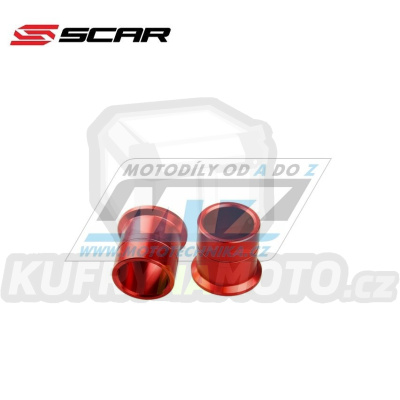 Rozpěrky na osu předního kola SCAR - Kawasaki KX125 / 06-08+KX250 / 06-08+KXF250 / 06-20+KXF450 / 06-18 - červené