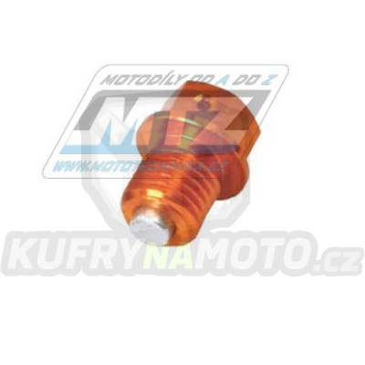 Magnetický výpouštěcí šroub M12x12mm (závit 1,5) - ZETA ZE58-1517 - KTM + Husqvarna + Gas-Gas - oranžový