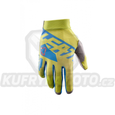 LEATT rukavice CROSS MODEL GPX 2.5 X-FLOW LIME/BLUE barva  žlutá FLUO/modrá velikost M