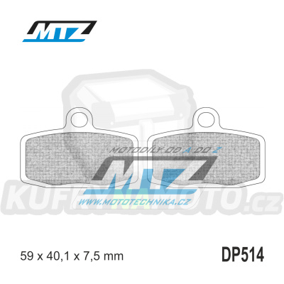 Destičky brzdové DP514-FM MTZ - směs Offroad Profi