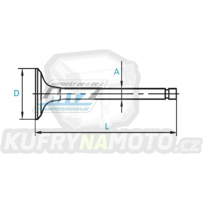 Ventil sací ocelový Honda XR125L / 03-11 + CG125+NXR125