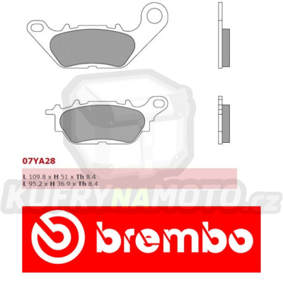 Brzdové destičky Brembo YAMAHA CRYPTON X 135 r.v. Od 08 -  směs CC Přední