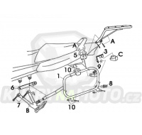 Nosič držák bočních kufrů Fehling Suzuki GSF 650 Bandit (vodní) (WVCZ) 2009 – 2012 Fehling 6980 ST - FKM531- akce