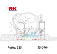 Kolečko řetězové (pastorek) 0704-17zubů RK - Aprilia 1000 + 1100 + BMW F650GS+ F700GS + F800GS + F850GS + F900R + Husqvarna 900