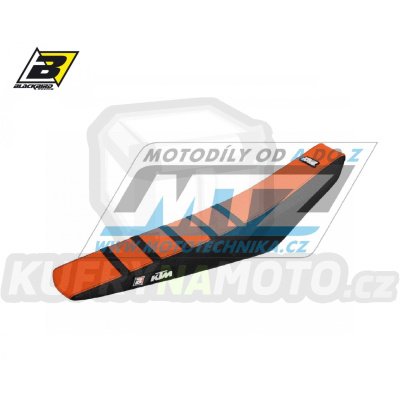 Sedlo kompletní KTM EXC+EXCF / 17-19 + SX+SXF / 16-18 - barva oranžovo-černá - typ potahu ZEBRA - standardní výška