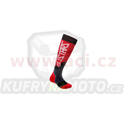 ponožky MX PLUS-2, ALPINESTARS, dětské (červená/bílá) 2023