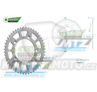 Rozeta řetězová (převodník) Dural 0894-48zubů ESJOT 51-13025-48 - barva stříbrná - KTM 65SX / 02-24 + 60SX / 97-01 + Husqvarna TC65 / 17-24 + Gas-Gas MC65