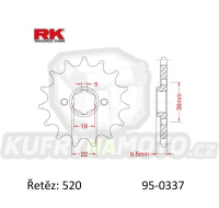 Kolečko řetězové (pastorek) 0337-14zubů RK - Honda ATC250R + TRX250R + CR250R + CR450RB + CR480R + CR500R