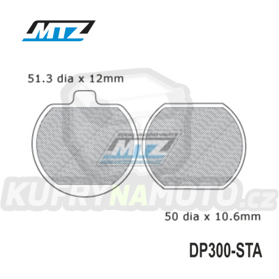 Destičky brzdové DP300-STA - směs Standard