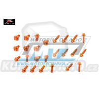 Sada šroubů na plasty - ZETA ZE88-5843 - KTM 125SX+150SX + 250SXF+350SXF+450SXF / 16-18 + 250SX / 17-18 + 125EXC+250EXC+300EXC + 250EXCF+350EXCF+450EXCF+500EXCF / 17-19 - oranžové