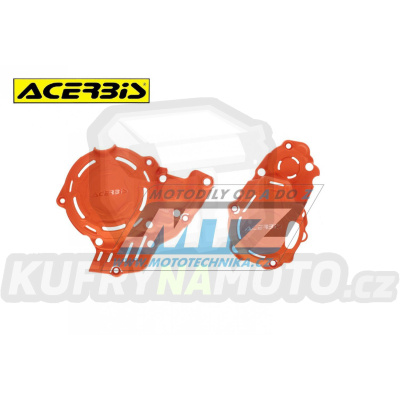 Kryty spojkového víka a víka zapalování Acerbis - Husqvarna FC250+FC350+FX350 / 23 + KTM 250SXF+350SXF + 250XCF+350XCF / 23 - barva oranžová