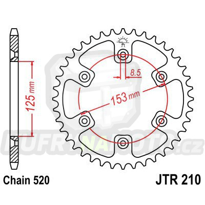 Rozeta PBR 51 zubů 210-51-PBRR289-51- výprodej