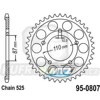 Rozeta MTZ 44 zubů-95-0807-44- výprodej JTR 807-44