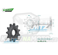 Kolečko řetězové (pastorek) 1901-11zubů ESJOT 50-32024-11 - KTM 125+150+200+250+300+360+380SX+EXC + 250+350+400+450+500+520+525+530SXF+EXCF + SMR+Freeride + Husaberg TE+FE + Husqvarna TC+TE+FC+FE + Gas-Gas MC+MCF+EC+ECF + Beta RR + Maico+Polaris