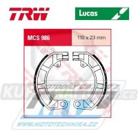 Brzdové obložení (brzdové pakny) TRW Lucas MCS986 - Vespa N50 rear / 85-90