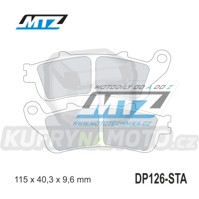 Destičky brzdové DP126-STA - směs Standard