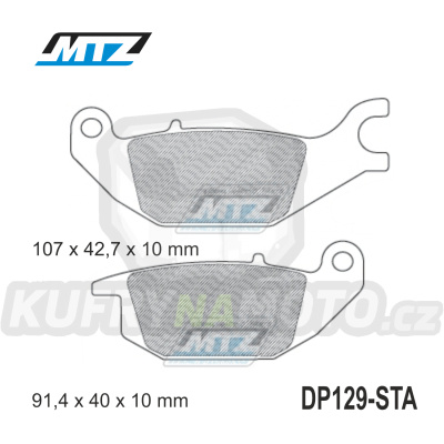 Destičky brzdové DP129-STA - směs Standard