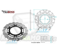 Kotouč brzdový (300/124/6D) - zubatý design - KTM LC8 990 / 06-12