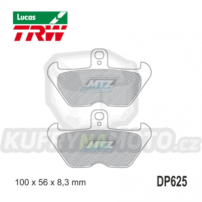 Destičky brzdové DP625-LUSV TRW Lucas MCB680SV - směs Sinter Road