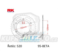 Rozeta ocelová (převodník) BETA-52zubů RK - Beta RR125+RR200+RR250+RR300 / 13-25 + RR350+RR390+RR400 + RR430+RR450+RR480+RR498 + RS390+XTrainer 300+XTrainer 250