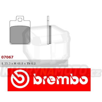 Brzdové destičky Brembo GILERA RUNNER FXR SP (Hengtong caliper) 180 r.v. Od 00 -  XS směs Zadní