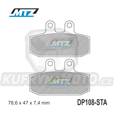 Destičky brzdové DP108-STA - směs Standard