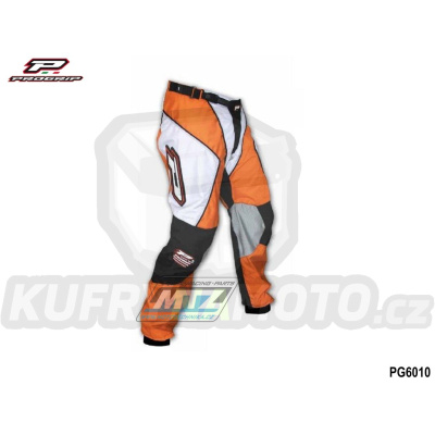 Kalhoty motokros PROGRIP 6010 - oranžové - velikost 36