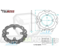 Kotouč brzdový (240/118/4D) zubatý desing -Honda CB500F+CB500X+CBR500R + CMX500Rebel+CB650R+CB650F+CBR650F+CBR650R + Forza750