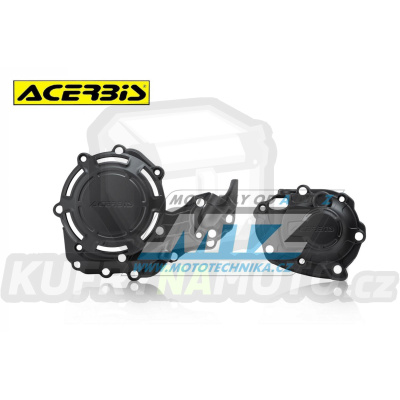 Kryty spojkového víka a víka zapalování Acerbis - Fantic XEF450 / 21-23 + Yamaha YZF450 / 18-22 + YZF450X / 21-22 - barva černá