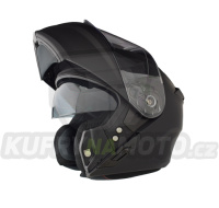 Moto helma Yohe 938 Double Visor Matná Černá vel. M – akce