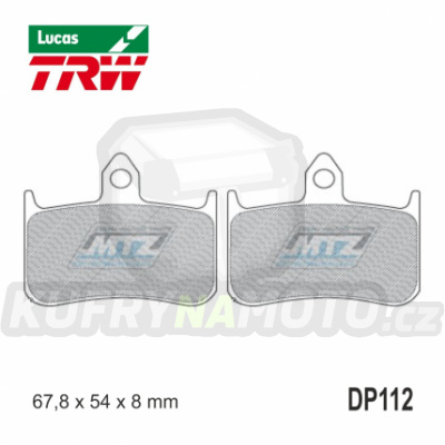 Destičky brzdové DP112-LUSV TRW Lucas MCB593SV - směs Sinter Road