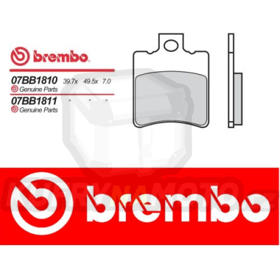 Brzdové destičky Brembo APRILIA RS 250 r.v. Od 95 - 97 Originál směs Zadní