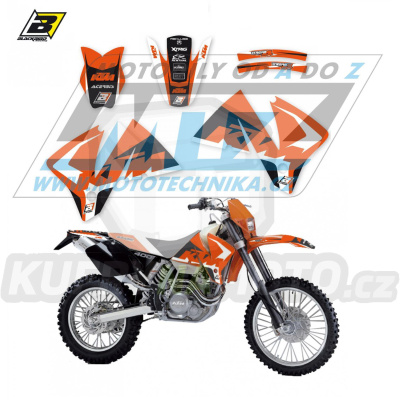 Polepy na motocykl (sada polepů Dream) KTM EXC+EXCF / 01-02 - typ polepů Dream4