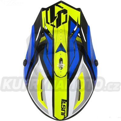 Kšilt JUST1 J38 BLADE modro/fluo žluto/černý