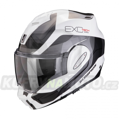 Moto přilba SCORPION EXO-TECH EVO PRO COMMUTA bílo/stříbrná